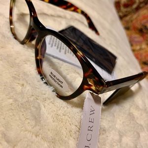 NWT J.CREW anti blue light blocking computer glasses tortoise shell Style AH933